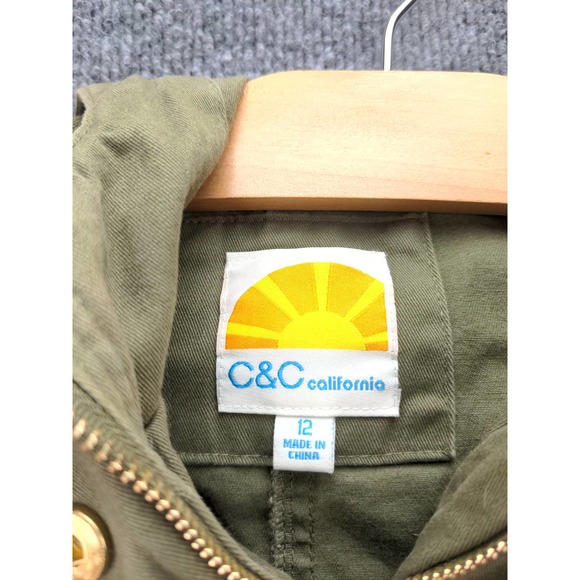 C&C California Full Zip Jacket Size 12 Green 15W 27L SEE DESC - Picture 10 of 13